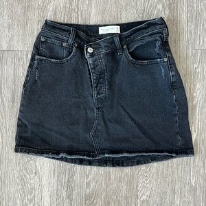 abercrombie curve love criss cross denim skirt